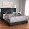 Baxton Studio Brady Modern Charcoal Grey Upholstered King Size Bed 149-8943 - alternate 5